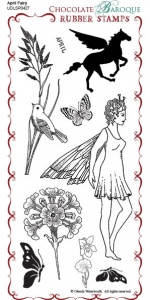 April Fairy Rubber Stamp sheet - DL